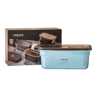 康宁高档纯钛保鲜盒饭盒冰箱冷藏储物餐盒便当盒上班送礼礼盒装