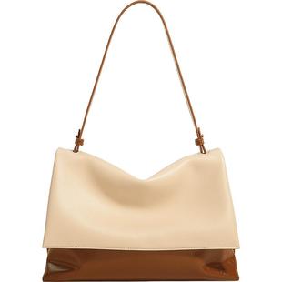 妙迪托特包2026春新款通勤大容量斜挎包高级感牛皮单肩腋下包包女