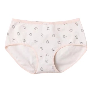 一盒3条 普利诗少女内裤中腰纯棉三角短裤印花甜美抗菌底裆7311