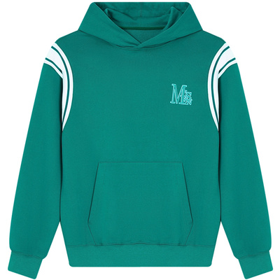 春秋季字母连帽外套新款蓝色卫衣