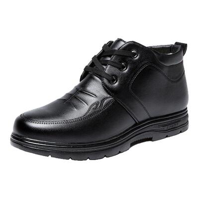 加厚2025冬季咖色男士休闲皮鞋