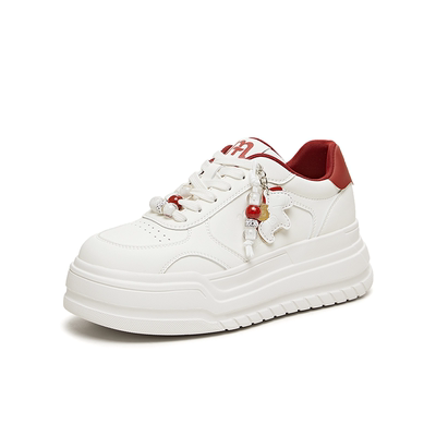 【马上有钱】天美意厚底增高小白鞋运动板鞋女休闲鞋2026春季新款