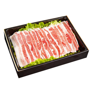 原味原切带皮五花肉片烤肉火锅食材烧烤半成品商用新鲜冷冻土猪肉