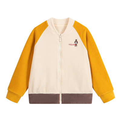 女童摇粒绒外套2025新款秋冬装