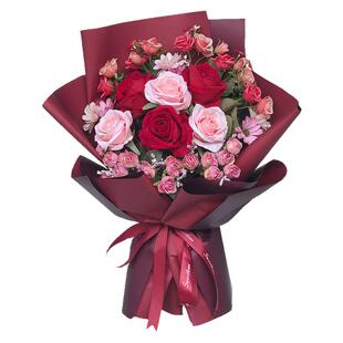 玫瑰交车仪式仿真花束颁奖年会手捧花毕业提车拍照道具舞台装饰大