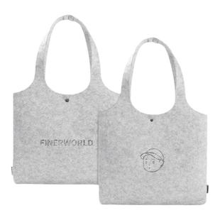FINERWORLD毛毡单肩手提包大容量简约环保户外通勤便捷男女托特包