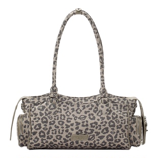 JTB极光法棍包.新款时尚豹纹机车包小众大容量腋下包通勤包包女