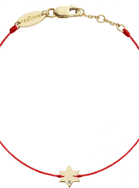 红绳女士克拉圆形钻石时尚风手链