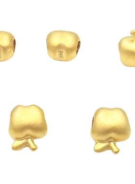 饰品磨砂苹果横穿配饰串珠转运珠