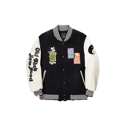 李宁户外男子棒球领运动保暖外套