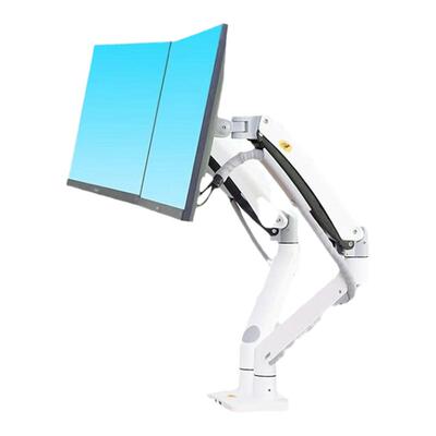 NB F195A 双屏拼接旋转升降电脑显示器支架 桌面显示器底座支架