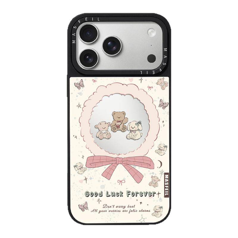 MASFEIL× 布偶心事适用iPhone17Promax手机壳新款ip15磁吸带支架苹果16Pro套Jo5镜面高级感13pm全包14文艺风