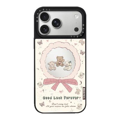 MASFEIL× 布偶心事适用iPhone17Promax手机壳新款ip15磁吸带支架苹果16Pro套Jo5镜面高级感13pm全包14文艺风