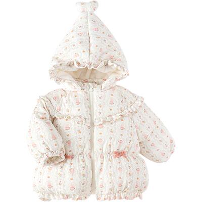 巴拉巴拉中长款加厚女童羽绒服冬