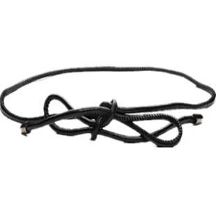 手工系皮衣腰带配皮草连衣裙子大衣长裙 腰绳女 细皮带/腰带/腰链