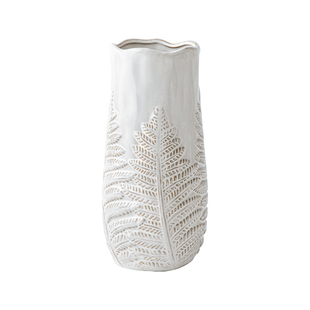 巷子尾〖插把大葱都好看〗复古浮雕陶瓷花瓶轻奢玄关装饰摆件花器