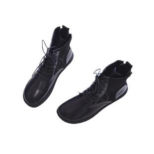 包邮新款春秋平底短靴单靴短筒马丁靴平跟时装靴骑士靴女靴子潮鞋