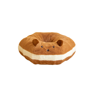 福丸贝果猫窝甜甜圈冬天保暖封闭式隧道躲避屋猫咪四季通用可折叠