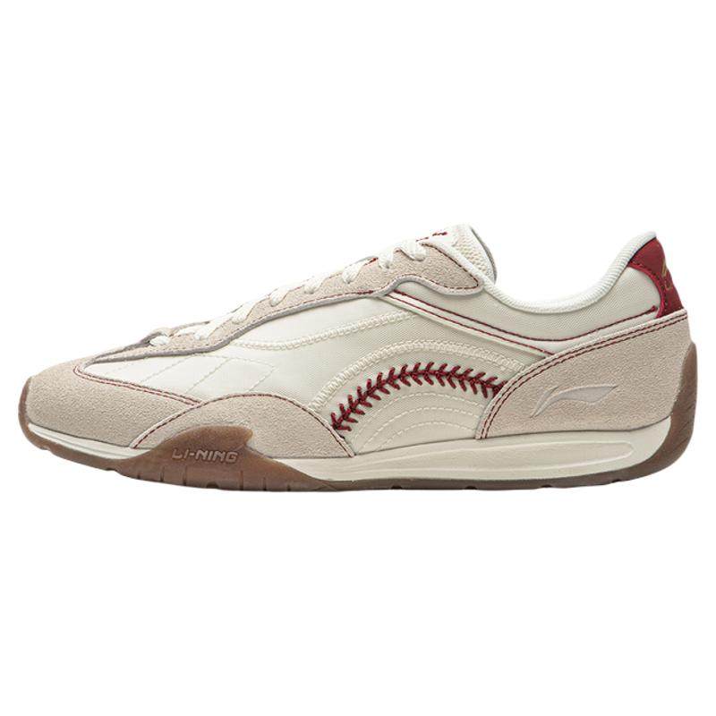 李宁菲林拳击BOXING丨休闲鞋女鞋2026夏季新款红色薄底运动鞋子