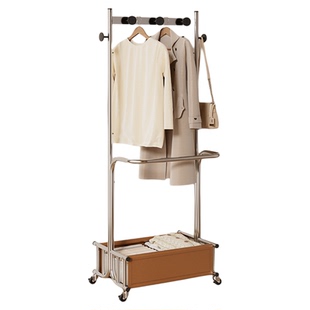 落地挂衣架卧室不占空间可移动金属衣帽架挂包包架次净衣架置物架