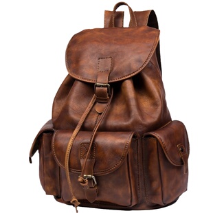 慢时光原创复古头层牛皮双肩包真皮休闲旅行电脑包男女款登山包潮