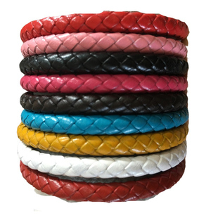 彩色编织皮绳压条油边编制绳子手链手绳3毫米5MM金店珠宝店绳材