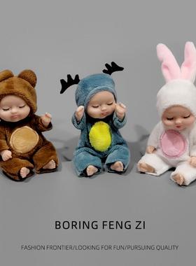 没事做 那就养几个小娃娃陪自己 可爱睡眠娃娃迷你摆件生日送朋友
