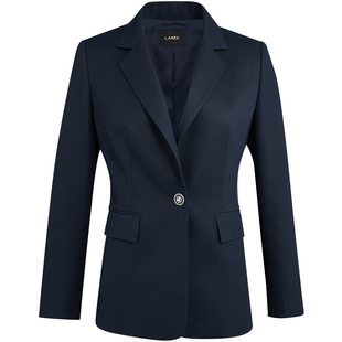 [商场同款]LANDI蓝松鸦醋酸绵羊毛修身收腰西装外套女2025冬新品