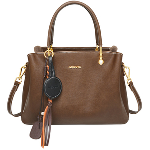 奥康妈妈包2026新款女式手提包植鞣皮大容量单肩包女款通勤斜挎包