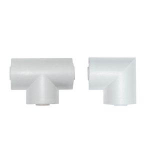 PVC弧形走线槽配件平面弯角 平面三通 明装家用线槽电线槽配件