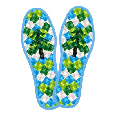 蒙娜丝自绣格纹花朵图案