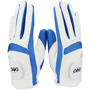 正品GOG儿童高尔夫球手套 蓝色粉色双手男孩女生柔软超纤细布透气