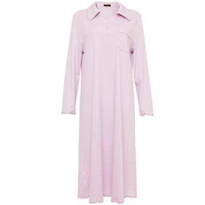 La Clover春野初见长袖睡裙刺绣睡衣女家居服居家穿搭CC44AG1