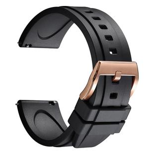 快拆氟橡胶手表表带适用浪琴康卡斯百年灵美度劳力士万国配件表带