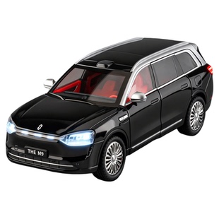 问界m9语音控制车模型仿真合金新能源汽车模型摆件玩具车男孩礼物