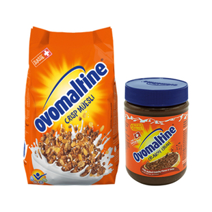 阿华田瑞士进口燕麦片500g+巧克力酷脆酱380g【效期26年10月底】