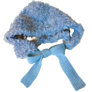 蓝色巴拉克拉法帽2026新款女款东北防寒护耳防风冬天风雪毛绒帽子