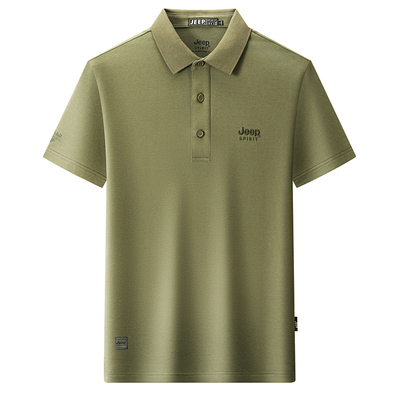 吉普休闲半袖男士棉质短袖T恤薄