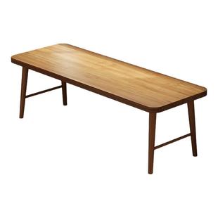 北欧双人书桌全实木电脑桌学生家用写字台简约一字桌长条桌工作台