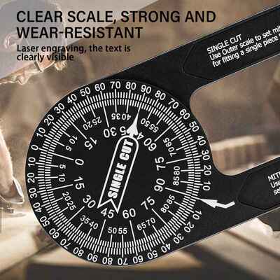 Miter Saw Protractor360量角器水平角度规木工角尺定位量角规