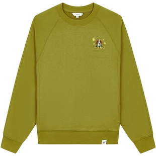 Hazzys哈吉斯长袖宽松卫衣女士秋季休闲圆领T恤时尚运动上衣女装