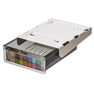 桌下抽屉收纳盒桌面办公室笔筒书桌文具整理透明隐形置物架有杠小