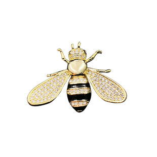 高档精致小蜜蜂胸针女百搭大气简约小号昆虫扣针卡通胸花配饰3516