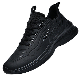 双星男鞋正品冬季防水皮面运动鞋男加绒保暖休闲鞋男士黑色工作鞋