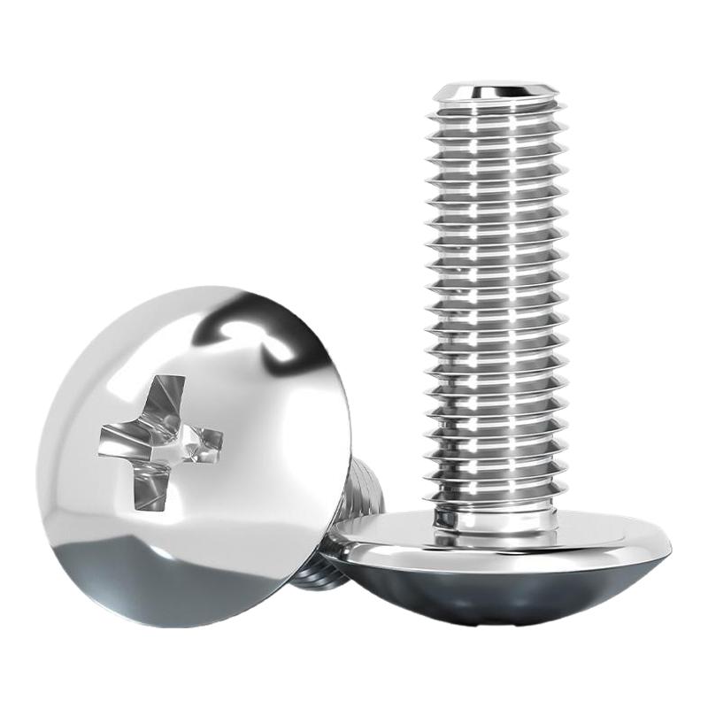 304不锈钢十字大扁头螺丝 伞型机螺钉蘑菇头螺栓圆头M2M3M4M5M6M8