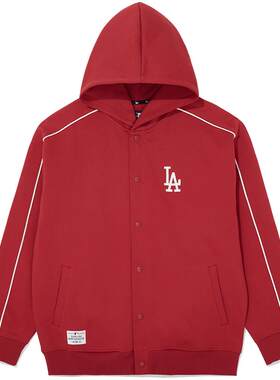 New Era纽亦华2026马年新春MLB连帽棒球外套刺绣红色NY运动夹克
