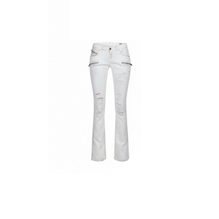 y2k千禧辣妹磨破脏脏微喇牛仔裤女复古低腰修身显瘦百搭紧身长裤