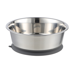 狗盆不锈钢防打翻硅胶吸盘狗碗猫碗狗狗饭盆食盆大中小型犬喝水盆