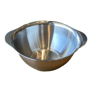 菲仕朗18/10不锈钢碗儿童吃饭碗加厚防摔双耳宝宝辅食小奶锅14cm