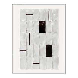 白嵌邃影客厅餐厅玄关过道走廊别墅亚克力插片实物装置画手工定制